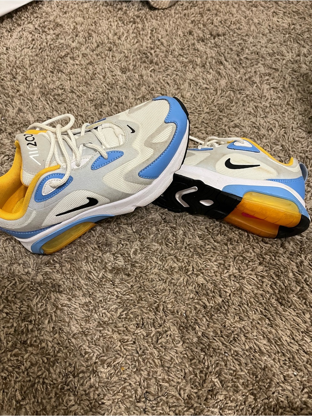 Nike White Blue and Yellow Women's Athletic Sneakers